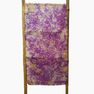 Fular de seda, violeta con matices beige y marron